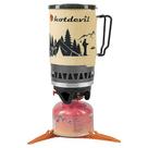 Fogão de acampamento para mochila Hotdevil 1,4 L com ignição piezoelétrica