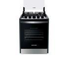 Fogão de Embutir 4 Bocas Brastemp com Mesa de Inox e Forno Esmaltado Bivolt