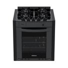 Fogão de Embutir 4 Bocas Gaudi Prisma Vitreo BL Grafite Gás GLP Com Forno GDPMV450 - Venax 18616