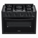 Fogão de Embutir 5 Bocas Picasso Line Preto Fosco Gás GLP Com Forno PCEL560 - Venax 30260