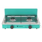 Fogao de Mesa 2 Bocas Venax Flamalar Vetro Verde Gas Glp