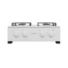 Fogão de Mesa 4 Bocas Apolo Branco com Mesa Inox Selada e Acendimento Manual - Realce