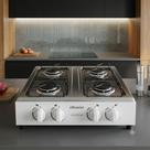 Fogão de Mesa Cooktop 4 Bocas Braslar Asiático Jr Mesa em Inox - Preto