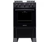 Fogão De Piso 4 Bocas Preto com Mesa Inox Atlas Mônaco Plus