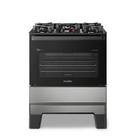 Fogão de Piso 5 Bocas a Gás Esmaltec Ideal Master Glass Mesa de Vidro Temperado Inox Bivolt