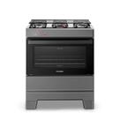 Fogão de Piso 5 Bocas Mesa Inox Tampa De Vidro IDEAL TOP 84 Litros Bivolt Esmaltec Fogão de Piso 5 Bocas Mesa Inox Tampa De Vidro IDEAL TOP 84 Litros Bivolt Esmaltec