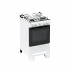 Fogão de Piso Atlas Mônaco Plus 4 Bocas com mesa de inox tampa de vidro e acendimento automático Branco Fogão de Piso Atlas Mônaco Plus 4 Bocas com mesa de inox tampa de vidro e acendimento automático Branco