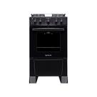 Fogão De Piso Atlas Monaco Plus 4 Bocas Mesa Inox Forno 50 Litros Preto Bivolt