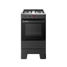 Fogão de Piso Esmaltec 4 Bocas Ideal Pop F4ISP - Acendimento Manual, Preto, Bivolt