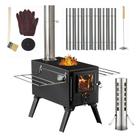 Fogão de tenda quente AVOFOREST Wood Burning com 7 tubos de aço inoxidável