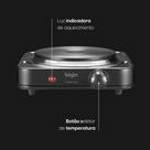 Fogão Elétrico Cooktop 1 Boca - Controle de Temperatura Termostato de Segurança 1.000W 220V