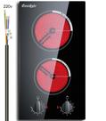Fogão Elétrico de 2 Queimadores 3000W - 220-240V - Preto