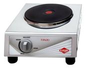 Fogão Elétrico Topázio 1 Boca Inox 1926W Com Termostato Ajustável, Painel em Braile e Aquecimento Rápido 220v