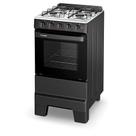 Fogão Esmaltec 4 Bocas Ideal Pop Forno 50 L Limpa Fácil, Mesa Inox, Acendimento Manual Fogão Esmaltec 4 Bocas Ideal Pop Forno 50 L Limpa Fácil, Mesa Inox, Acendimento Manual