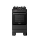 Fogão Esmaltec 4 Bocas Ideal Top Glass Mesa De Vidro Forno 50 Litros Preto T4VAP Bivolt