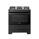 Fogão Esmaltec 5 Bocas Ideal Top Mesa Inox Tampa De Vidro Forno 84 Litros Preto T5IAP Bivolt