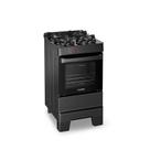 Fogão Esmaltec Ideal Top Glass 4 Bocas Forno 50L Bivolt Preto Acendimento Automático
