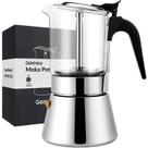 Fogão Espresso Moka Pot Geesta Premium Crystal Glass 240 ml Fogão Espresso Moka Pot Geesta Premium Crystal Glass 240 ml