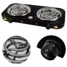 Fogão Fogareiro Elétrico Portátil 2 Bocas 2000 Wats 110v ou 220v Potente Pratico