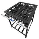 Fogão Industrial 4 Bocas 30x30 Baixa Pressão P5 JCN Fogão Industrial 4 Bocas 30x30 Baixa Pressão P5 JCN