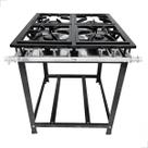 Fogão Industrial 4 Bocas Misto Baixa Pressão 30x30 Cozinha Gourmet