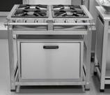 Fogão Industrial 4 Bocas P7 em Aço Inox com Forno Leona