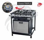 Fogão Industrial 4 Bocas QS/QD 40x40 P8 com Forno Leona Fogão Industrial 4 Bocas QS/QD 40x40 P8 com Forno Leona
