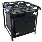 Fogão Industrial 4 Bocas Simples a Gás Alta Pressão MR Fogões com Forno e Grelhas de Aço P5 Fogão Industrial 4 Bocas Simples a Gás Alta Pressão MR Fogões com Forno e Grelhas de Aço P5