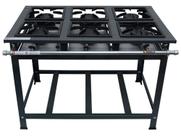 Fogão Industrial 6 Bocas 30x30 Alta Pressão P7 Lux - MetalFour