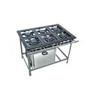 Fogão Industrial 6 Bocas 30X30 com Forno S2000 Metalmaq