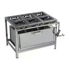Fogão Industrial 6 Bocas 30X30 Super Forno Alta Pressão Inox Metalmaq