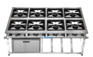 Fogão Industrial 8 Bocas Ap P7 em Aço Inox com Forno Leona
