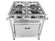 Fogão Industrial a Gás Baixa Pressão 4 Bocas 30x30 P5 com Forno de 92 Litros 400415 MR.Fogões Fogão Industrial a Gás Baixa Pressão 4 Bocas 30x30 P5 com Forno de 92 Litros 400415 MR.Fogões
