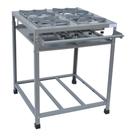 Fogão Industrial de 4 bocas com Pressão 4 bocas completo com kit de Mangueira