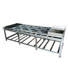 Fogão Industrial de Centro 8 Bocas Duplas Cefaz Linha Gold Inox 304 Baixa Pressão com Chapa e Banho Maria C-304 - CFZG-159 C B