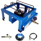 Fogão Industrial Fogareiro 1 Boca Alta Pressão Lx Completo com Kit Mangueira e Registro Roa