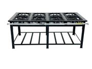 Fogão Industrial Lateral 8 Bocas 4 Bocas Simples 4 Bocas Duplas 30x30 Linha Extra Baixa Pressão Venâncio E8 Fogão Industrial Lateral 8 Bocas 4 Bocas Simples 4 Bocas Duplas 30x30 Linha Extra Baixa Pressão Venâncio E8
