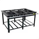 Fogão Industrial Maxi 6 Queimadores Duplo Venâncio Gás Glp Baixa Pressão 15304