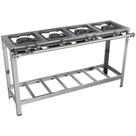 Fogão Industrial Stori Premium 4 Bocas 30x30 em Linha M8 Aço Inox 430 Metalmaq