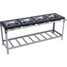 Fogão Industrial Stori Premium 4 Bocas 40x40 em Linha M8 Pintado Metalmaq