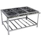 Fogão Industrial Stori Premium 6 Bocas 40x40 M15 Aço Inox 430 Metalmaq