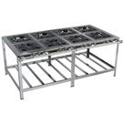 Fogão Industrial Stori Premium 8 Bocas 40x40 M16 Aço Inox 430 Metalmaq