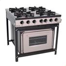 Fogão Industrial Venâncio Bravo a Gás 4 Bocas com Forno Cinza Esmaltado BR4BF Fogão Industrial Venâncio Bravo a Gás 4 Bocas com Forno Cinza Esmaltado BR4BF