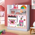 Fogão Infantil Estante MDF Rosa Bebê Fibby Shop JM Fogão Infantil Estante MDF Rosa Bebê Fibby Shop JM