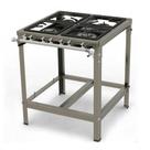 Fogão Inox 4 Queimadores (2 Bocas Simples e 2 Bocas Duplas) c/ Registro p/ Forno PMINOX-402F - Progás