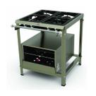 Fogão Inox 4 Queimadores ( 2 Bocas Simples e 2 Bocas Duplas) Registro p/ Forno PMI-402N - Progás. Fogão Inox 4 Queimadores ( 2 Bocas Simples e 2 Bocas Duplas) Registro p/ Forno PMI-402N - Progás.