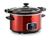 Fogão Lento Digital Toastmaster 4L com Tampa de Trava (Vermelho)