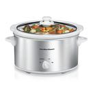 Fogão lento Hamilton Beach 4L 3 configurações de cozimento em aço inoxidável