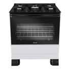 Fogao Mueller 5 Bocas Branco Bivolt Mesa De Vidro e Tripla Chama MFV5BF