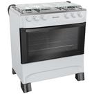 Fogão Mueller 5 Bocas MFI5BB Automático Mesa de Inox Forno 81,6 Litros